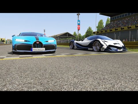 Bugatti Chiron Pur Sport vs Devel Sixteen at Monza Full Course