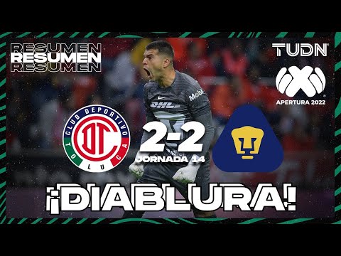 Highlights and goals | Toluca 2-2 Pumas | Liga MX Apertura 22 - Matchday 14 | TUDN