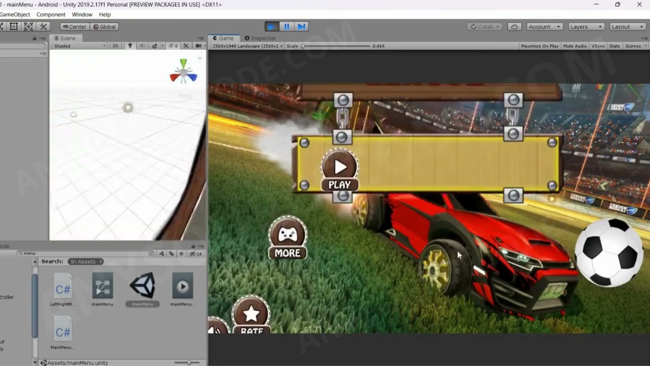 Car Rocketball Turbo Soccer League Unity Game Source Code #unity #unity3d #unitydev #unitydeveloper