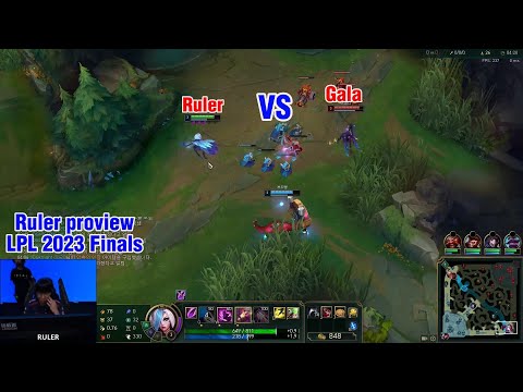 Ruler proview 2023/08/06 xayah aphelios adc LPL Summer finals | JDG Ruler第一视角