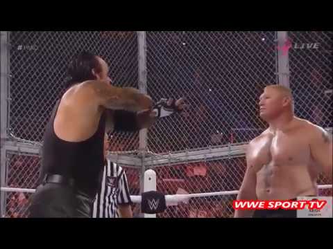 WWE Raw Brock Lesnar VS The Undertaker Hell In A Cell 2015