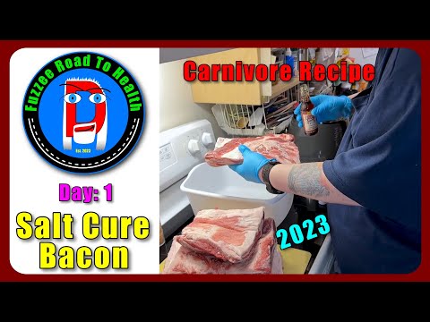 Salt curing Bacon day one