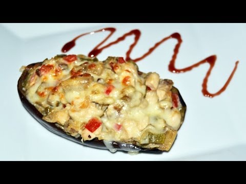 Eggplants Stuffed with Chicken - Easy Oven-Baked...
