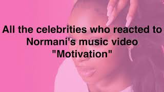 Celebrities reacts to Normani music video Motivation