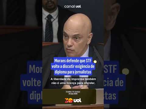 Alexandre de Moraes defende que STF volte a discutir exigência de diploma para jornalistas