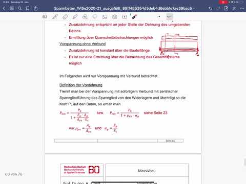 Prestressed concrete construction, Lecture 14, Bending design