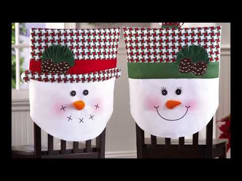 Capas de cadeira decoradas para o Natal