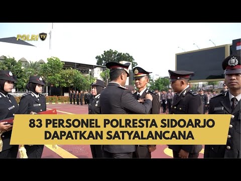 83 PERSONEL POLRESTA SIDOARJO DAPATKAN SATYALANCANA