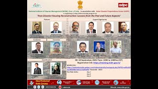 Online Course on Post Disaster Housing Reconstruction- Lessons from the Past and Future Aspects.IN