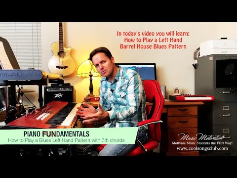 How to Play a Left Hand Barrel House Blues Pattern while the Right Hand Plays 7th Chords