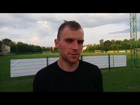 Zawodnik MKS Trzebinia Michał Kowalik po meczu ze Stalą Rzeszów - 30.05.2018 r.