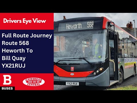 DEV: FULL ROUTE JOURNEY | Nexus Bus Route 568 - Heworth To Bill Quay + Return | YX21RUJ
