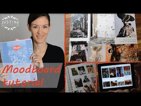 How to create a fashion mood board | Example from my designer portfolio | Justine Leconte Video