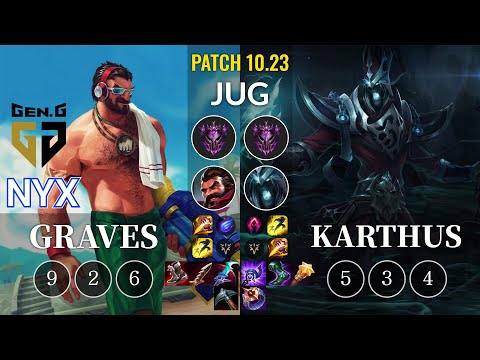 GEN Nyx Graves vs Karthus Jungle - KR Patch 10.23