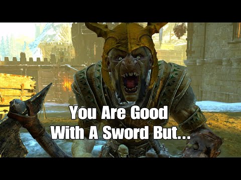 Orc Captain Tells Talion To Replace His Weapons - Shadow Of War