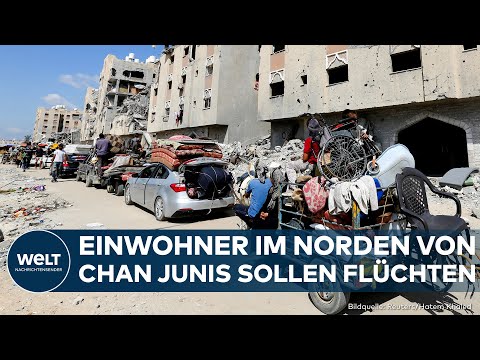 Video Thumbnail: KRIEG IN GAZA: Israel ruft Einwohner im Norden von Chan Junis zu Flucht auf