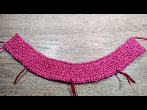 Collars and cuffs using Tunisian Knit stitch