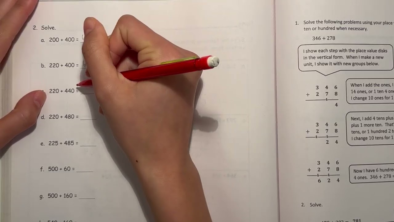 Eureka Math Grade 2 Module 5 Lesson 8 | #mathwithaubrey #homework