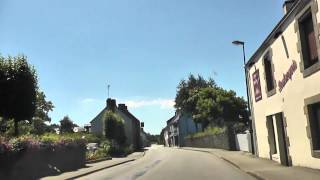 preview picture of video 'Driving On Rue de l'Argoat, Place de l'Église & Rue de la Clarté, Plonévez-Porzay, France'