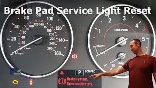 BMW Brake Pad Service Light Reset