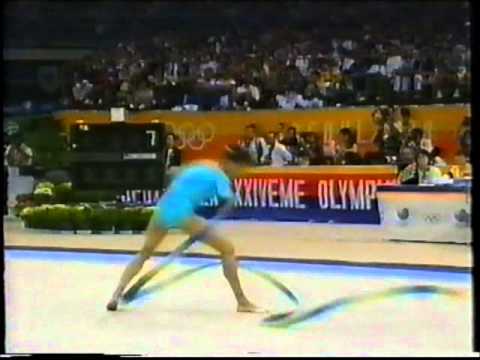 María MARTIN (ESP) ribbon - 1988 Seoul Olympics AA final