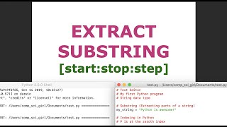 Python Basics: Extract Substrings