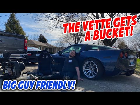 Bucket Seat Install in C6 Corvette For Tall Dudes! 😫😂