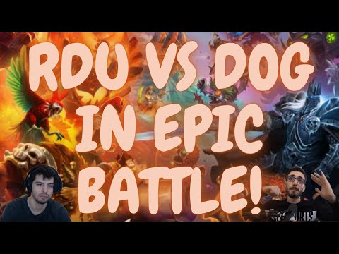 RDU VS DOG IN EPIC BATTLE! HEARTHSTONE BATTLEGROUNDS.