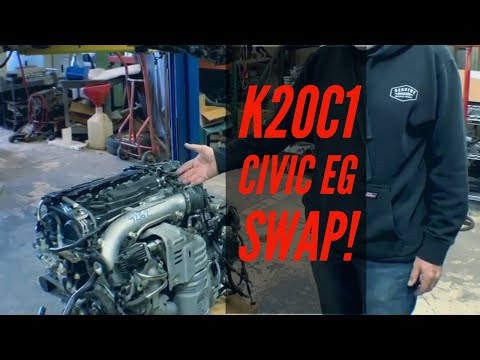 Type R K20C1 in Civic EG Mount Kit Install