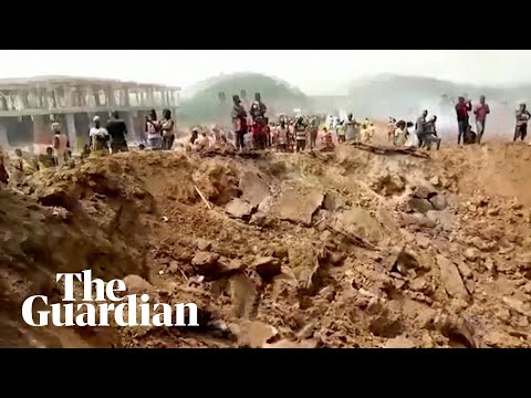 Deadly explosion in Ghana leaves huge crater after a mining truck accident