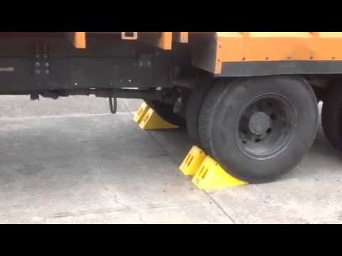 Testing of Four Wheel Chocks on 32 TONS Load Truck