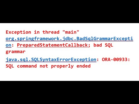 Sql Command Not Ended Properly