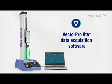 Top-load testing PET bottles with the MultiTest-dV and VectorPro  Mecmesin