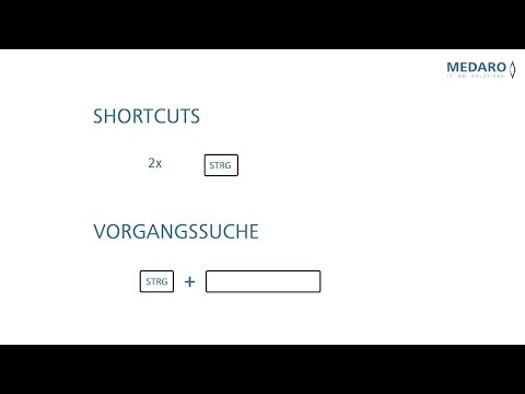MEDARO - Die zwei wichtigsten Tastenkombinationen in T2med