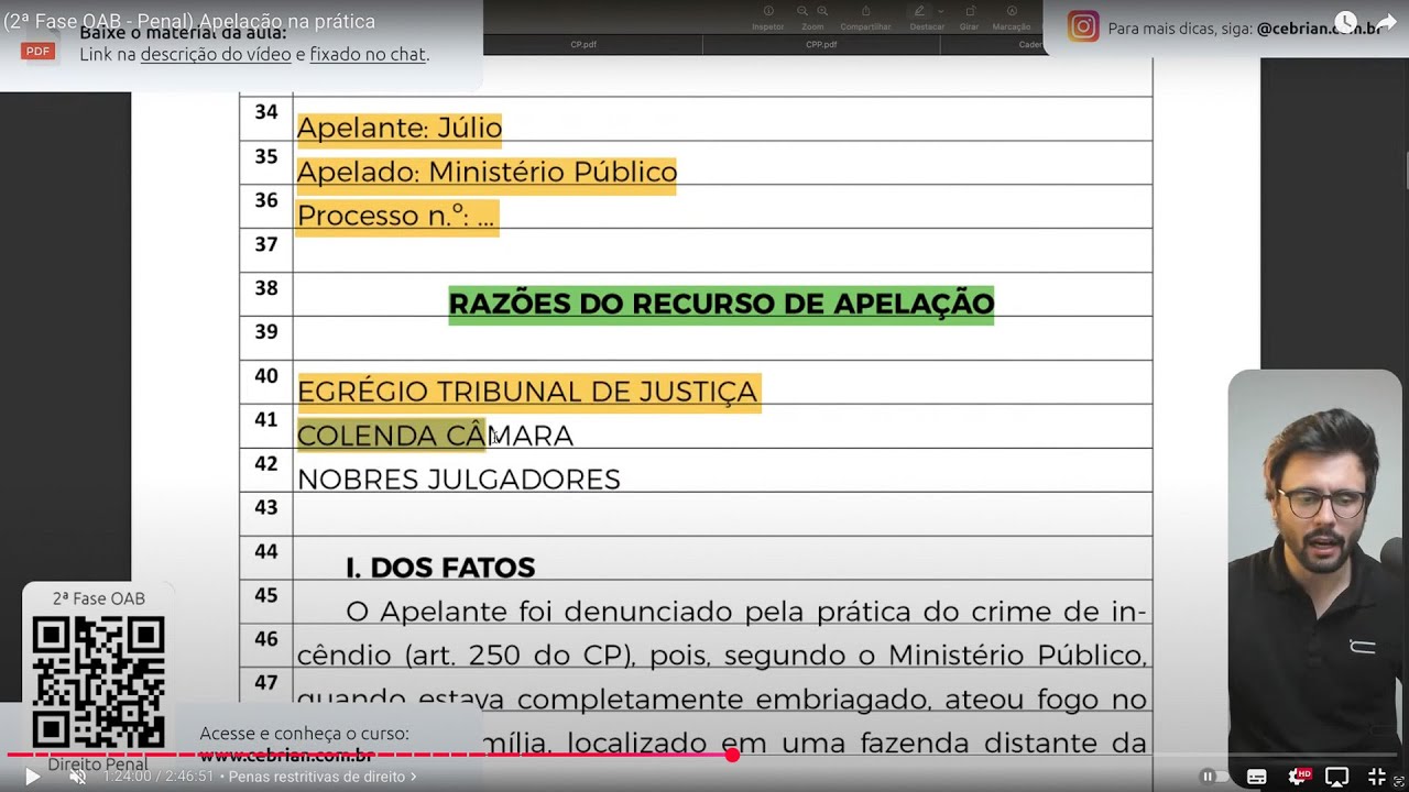 (2ª Fase OAB - Penal) Apelação na prática