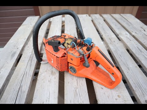Disassembly of Husqvarna 242 G early chainsaw for spare parts Бензопила Хускварна 242 Г на запчасти