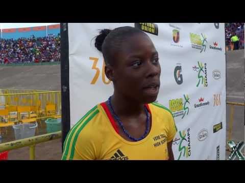 Shericka Jackson speaks to SportsXplorer Multimedia after winning the Class 1 400m
