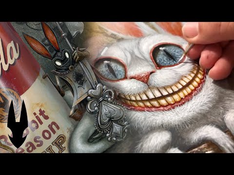 Time-Lapse Custom Acrylic Painting Video of  "Rabbit Season Soup"