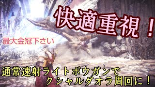 快適なライトボウガン装備で、風が多い日も安心！の巻