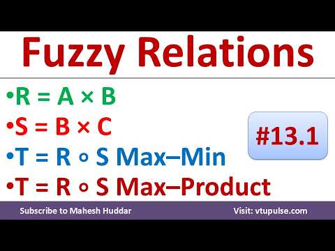 13.1 Cartesian Product, Max–Min & Max–Product Composition in Fuzzy Relations by Vidya Mahesh Huddar