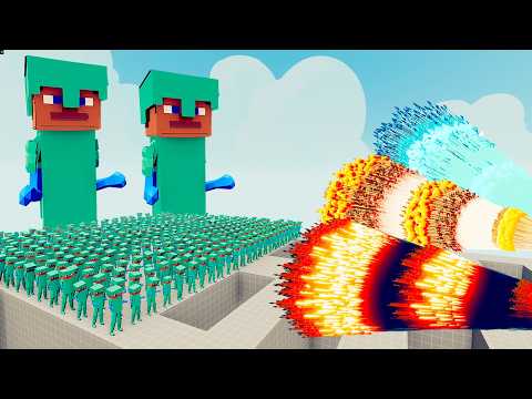 100x MINECRAFT DIAMOND + 2x GIANT vs 3x EVERY GOD   Totally Accurate Battle Simulator TABS