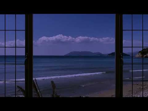 Greece Beach Retreat in 4K: Serene Window View for Ultimate Relaxation and Ambience