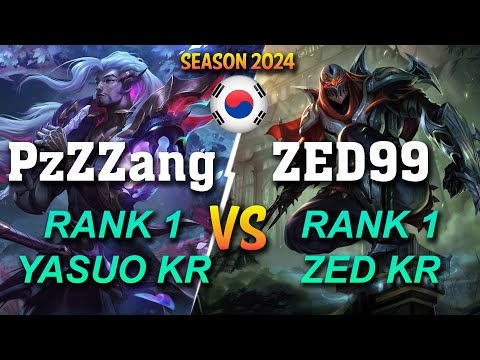 PzZZang vs ZED99 - BEST YASUO KR vs BEST ZED KR - Patch 14.7 KR Ranked CHALLENGER | lolrec