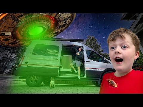 Skin-walkers, Gorillas, and Angry Cats! First Sleepover in our Camper Van was CRAZY!