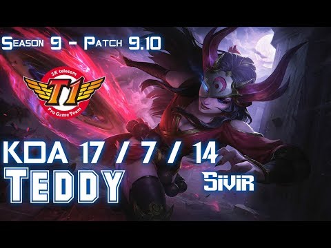 SKT T1 Teddy SIVIR vs EZREAL ADC - Patch 9.10 KR Ranked