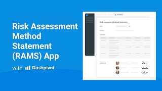 Using Dashpivot for Risk Assessment Method Statements