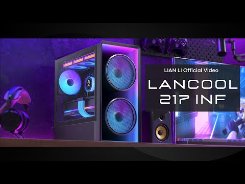 Kompiuterio korpusas Lian Li LANCOOL 217 INF, Mid-Tower, grūdinto stiklo šoninis langas, RGB apšvietimas, juodos spalvos video