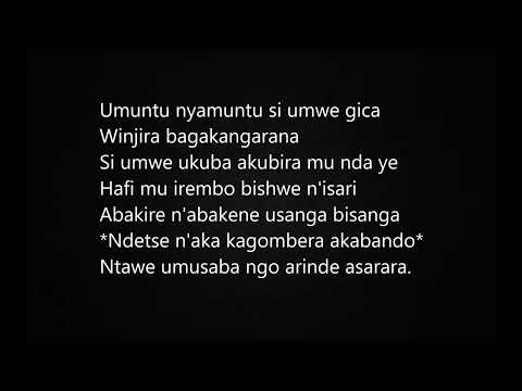 Umuntu nyamuntu  lyrics   Cassien Twagirayezu   Rwanda 3