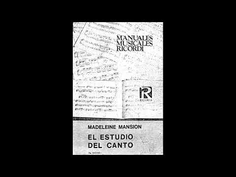 Audiolibro  El estudio del canto  Madeleine Mansion