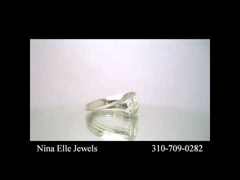 Tension Princess Cut Solitaire Diamond Engagement Ring P66